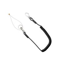 コイル式安全ロープ ブラック