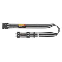 胴ベルト 黒アルミワンタッチ Lサイズ ボーダー白