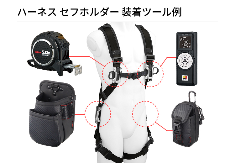 監督管理者 フルハーネス セフホルダー 装着ツール例