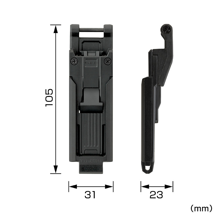 カスタムセフホルダー用下段セフホルダー 樹脂 スリム 寸法図