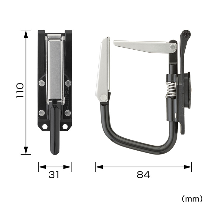 セフ工具ホルダー テープホルダー 折りたたみ 寸法図