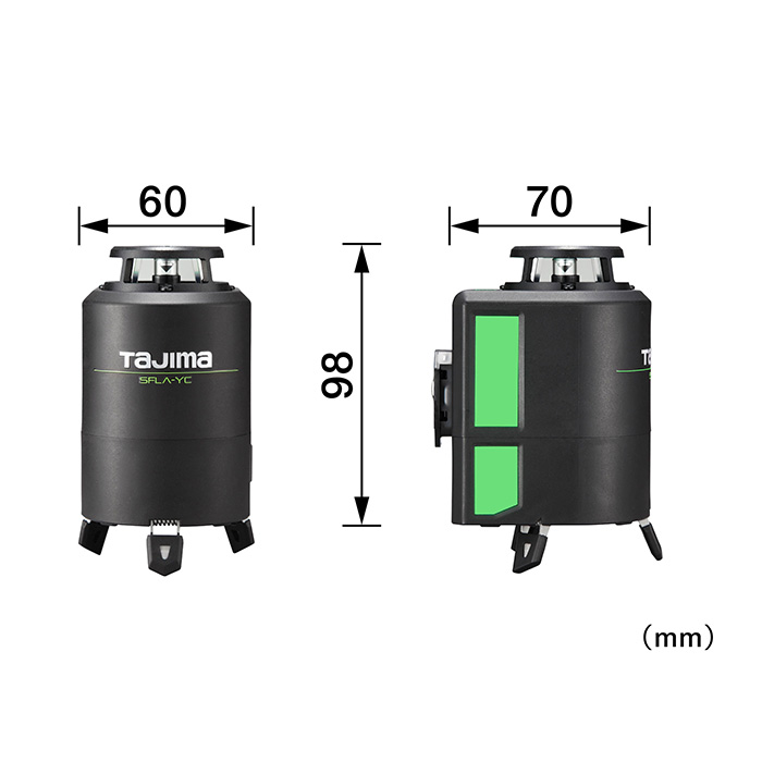 セフグリーンレーザー 横全周 寸法図