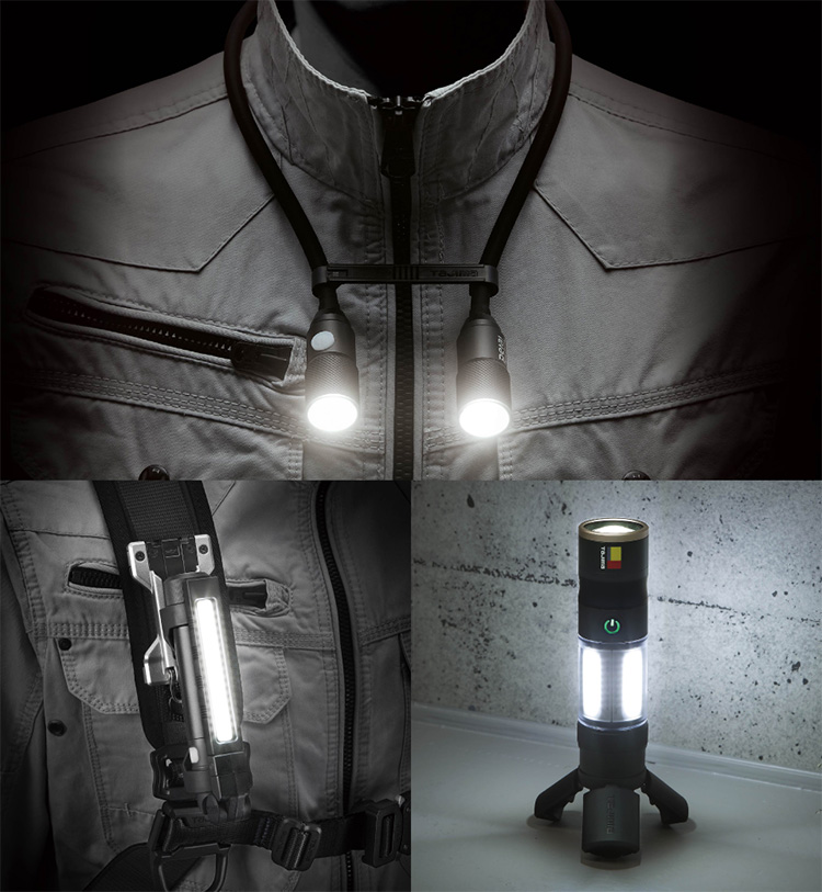 現場に合わせて選べる3タイプのLEDワークライト