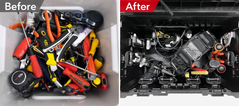 Before/After 工具をセフでスッキリ収納